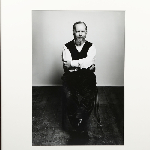 102 - TERENCE DONOVAN (1936 – 1996). PETER BLAKE, 1989. silver print, mounted. Signed, titled and dated in... 