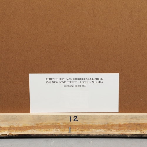 102 - TERENCE DONOVAN (1936 – 1996). PETER BLAKE, 1989. silver print, mounted. Signed, titled and dated in... 