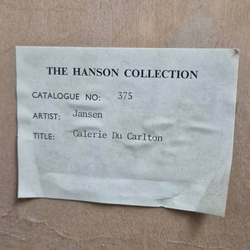 106 - JEAN JANSEM EXHIBITION POSTER. Galerie Du Carlton, 1975, The Hanson Collection label verso, 75cm x 5... 