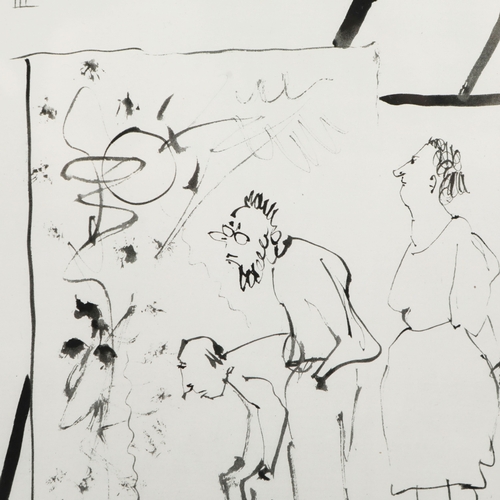 115 - PABLO PICASSO. ARTISTS AND MODEL & ARTISTS AND MODEL II (2). heliogravures, 36cm x 46cm, framed.