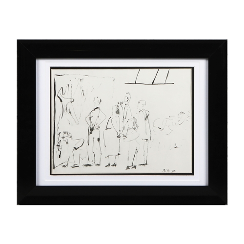 115 - PABLO PICASSO. ARTISTS AND MODEL & ARTISTS AND MODEL II (2). heliogravures, 36cm x 46cm, framed.