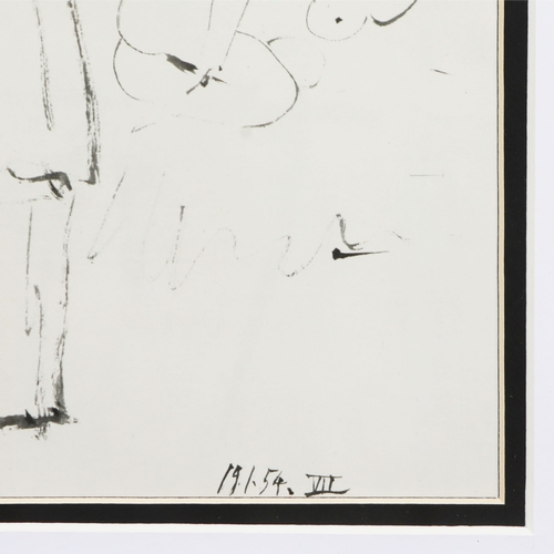 115 - PABLO PICASSO. ARTISTS AND MODEL & ARTISTS AND MODEL II (2). heliogravures, 36cm x 46cm, framed.