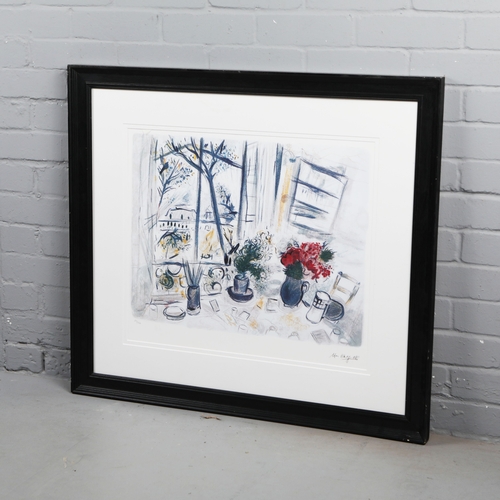 120 - MARC CHAGALL. FLEUR DU PARC. Lithograph, 51cms x 60cms, signed in plate and numbered in pencil 25/50... 