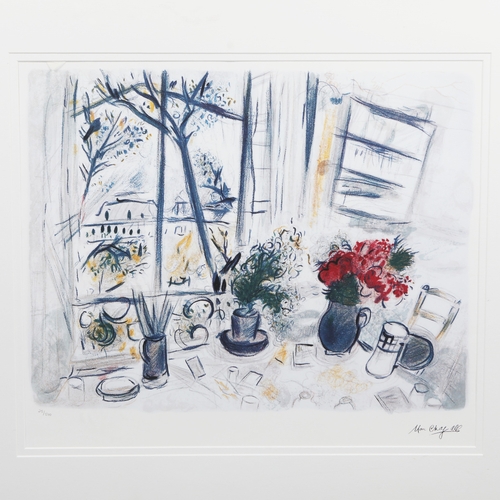 120 - MARC CHAGALL. FLEUR DU PARC. Lithograph, 51cms x 60cms, signed in plate and numbered in pencil 25/50... 