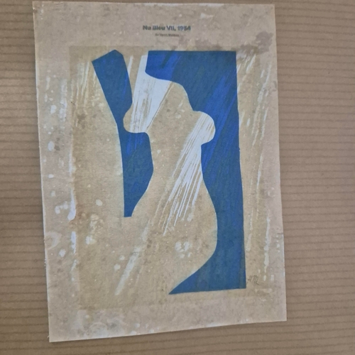 121 - HENRI MATISSE. NEU BLEU VII. lithograph, 57cm x 50cm, framed.