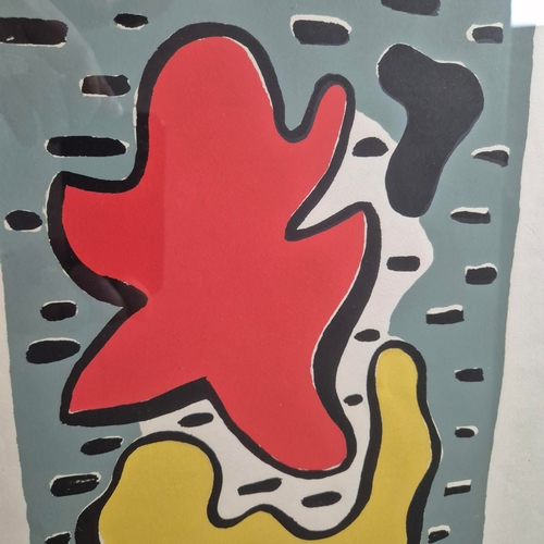 125 - FERNAND LEGER ( 1881-1955). COMPOSITION AVEC FORMES JAUNES ET ROUGE. Serigraph, 55cms x 36cms, numbe... 