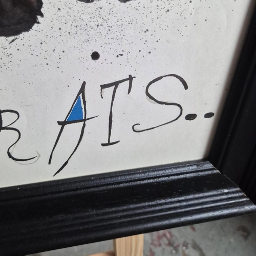 126 - JOAN MIRO. HOMENATGE A JOAN PRATIS. Lithograph, 74cms x 57cms, published by La Poligrafa, Barcelona,... 