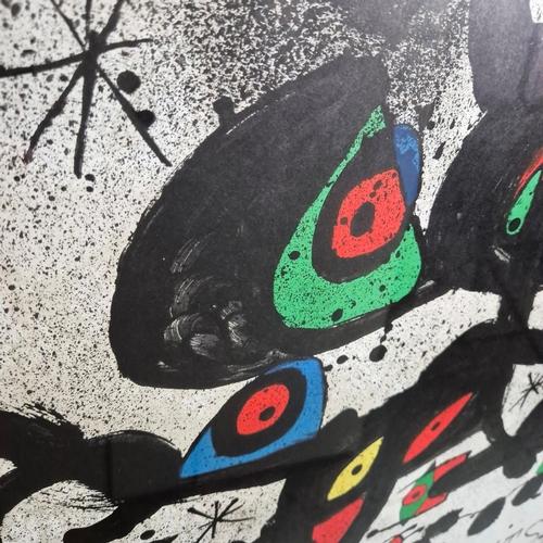 126 - JOAN MIRO. HOMENATGE A JOAN PRATIS. Lithograph, 74cms x 57cms, published by La Poligrafa, Barcelona,... 