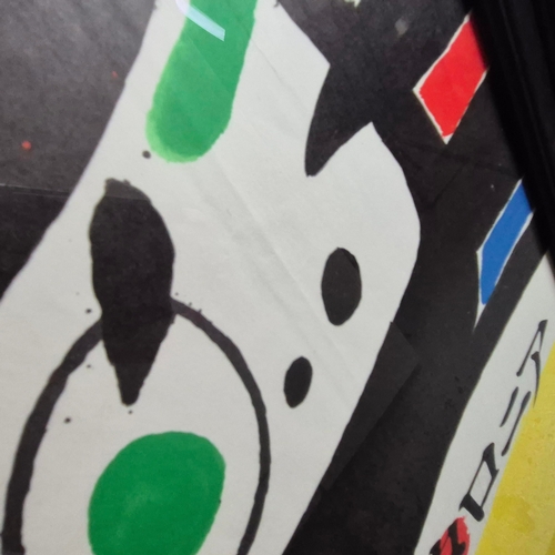127 - JOAN MIRO. THREE BOOKS OSAKA. Lithograph in Colours, 74cms x 56cms, Published 1970, Framed.