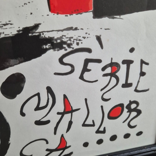 129 - JOAN MIRO. SERIE MALLORCA. Lithograph, 53cms x 73cms, Published 1973, Poligrafa Barcelona, Framed.