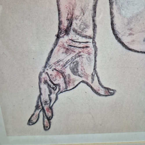 130 - EGON SCHELE (AUSTRIAN 1890 - 1918). SEATED WOMAN. offset lithograph, measuring 97cm x 71cm overall, ... 