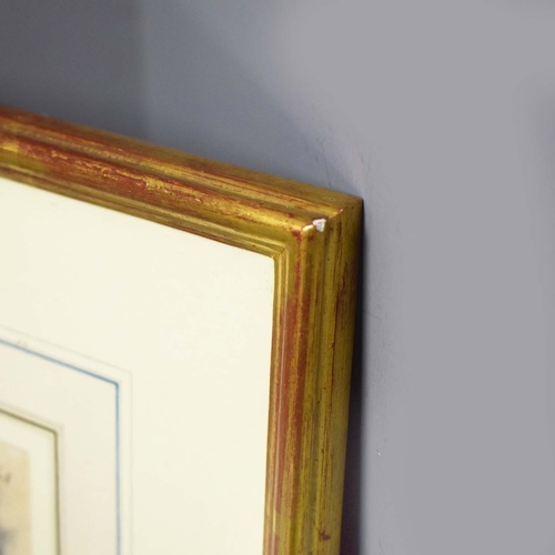 134 - PAUL GAUGUIN (FRENCH 1848-1903). FIGURES ET ANIMAUX DANS UN PAYSAGE. lithograph, 48cm x 41cm, framed... 