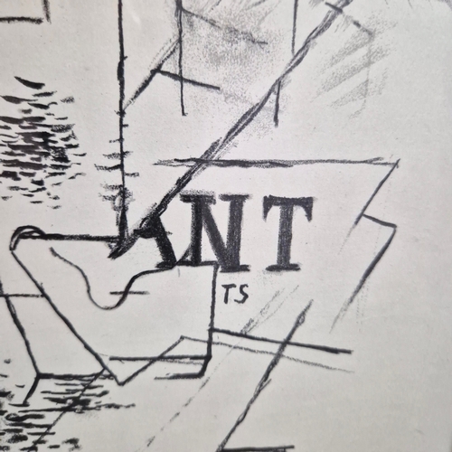 136 - GEORGE BRAQUE. LE BOUTEILLE. Lithograph, 36.5cm x 25cms, signed in the plate, framed ( Published 196... 