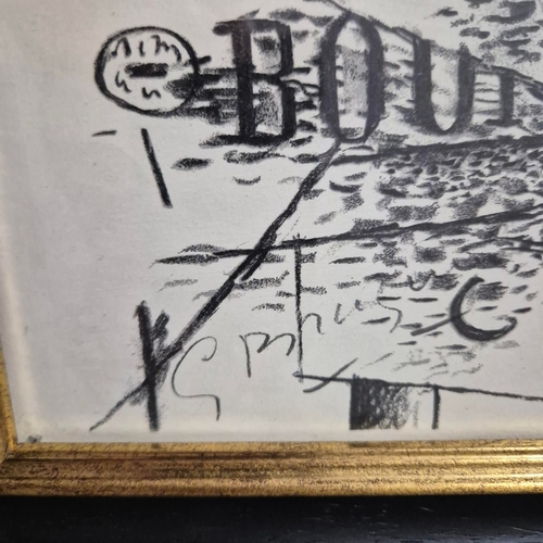 136 - GEORGE BRAQUE. LE BOUTEILLE. Lithograph, 36.5cm x 25cms, signed in the plate, framed ( Published 196... 