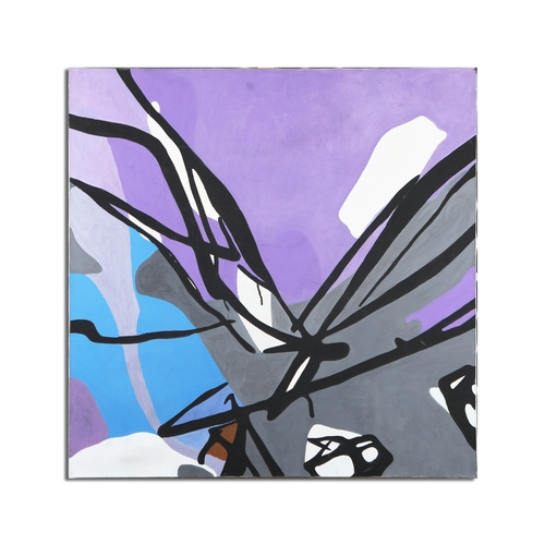 14 - JAZAMIN SINCALIR (CONTEMPORARY). ABSTRACT. oil on canvas, 91cm x 91cm.