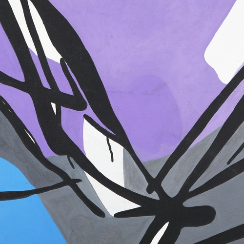 14 - JAZAMIN SINCALIR (CONTEMPORARY). ABSTRACT. oil on canvas, 91cm x 91cm.