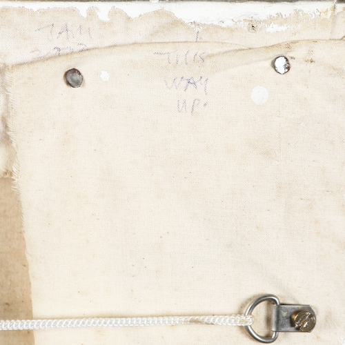 15 - JAZAMIN SINCALIR (CONTEMPORARY). ABSTRACTS (2). oils on canvas, 61cm x 61cm and 60cm x 60cm.