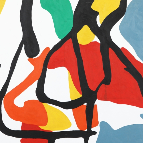 15 - JAZAMIN SINCALIR (CONTEMPORARY). ABSTRACTS (2). oils on canvas, 61cm x 61cm and 60cm x 60cm.