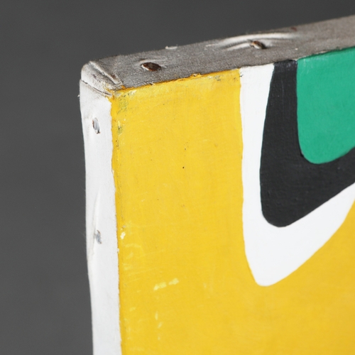 15 - JAZAMIN SINCALIR (CONTEMPORARY). ABSTRACTS (2). oils on canvas, 61cm x 61cm and 60cm x 60cm.