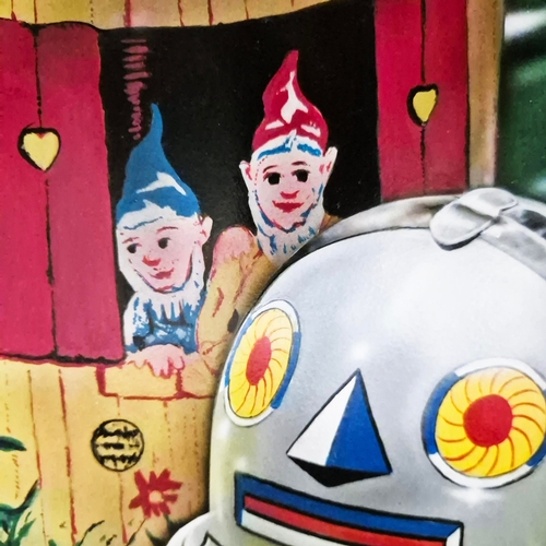 16 - CESAR J. SANTANDER. THE MERRY-GO-ROUND. acrylic on panel, on verso signed, titled and dated 'The Mer... 