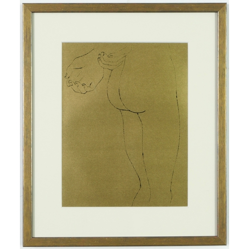 168 - AFTER ANDY WARHOL. A SET OF FOUR QUADRICHROMES. on gold paper, 28cm x 21cm each.