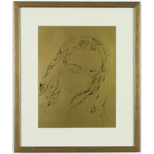 168 - AFTER ANDY WARHOL. A SET OF FOUR QUADRICHROMES. on gold paper, 28cm x 21cm each.