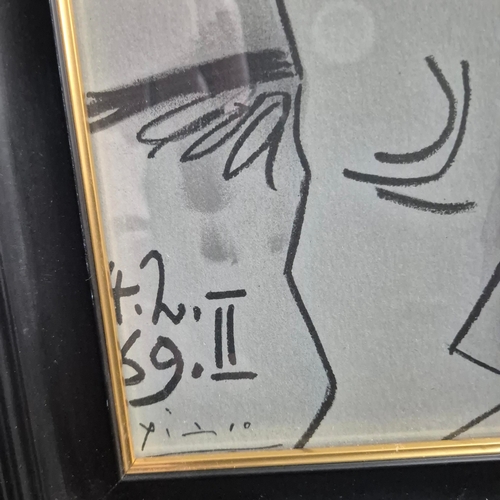 172 - PABLO PICASSO. AU BAISER D'AVIGNON. (d) Lithograph, 48cms x 33cms, signed and dated in plate, Framed... 