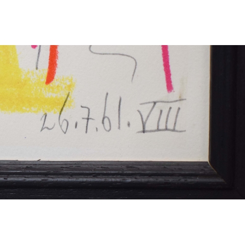 175 - PABLO PICASSO. LES DEJEUNERS. (d) Lithograph, 21.5cms x 33cms, dated in the plate, Framed. (Subject ... 