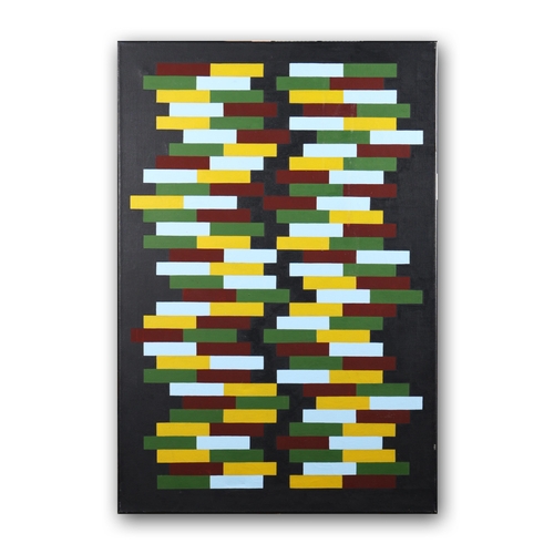 18 - JOHN HOPWOOD (BRITISH 1942-2015). DOUBLE SPIRAL. oil on canvas, 91cm x 60.5cm.