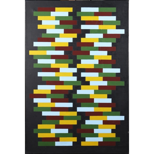 18 - JOHN HOPWOOD (BRITISH 1942-2015). DOUBLE SPIRAL. oil on canvas, 91cm x 60.5cm.