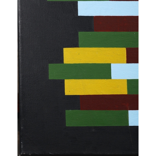 18 - JOHN HOPWOOD (BRITISH 1942-2015). DOUBLE SPIRAL. oil on canvas, 91cm x 60.5cm.