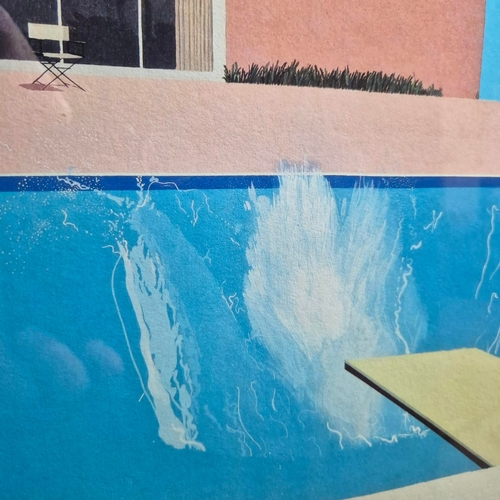 180 - DAVID HOCKNEY. A BIGGER SPLASH. (d) Offset, 59cms x 41cms, Framed ( Published Tate Gallery Publicati... 