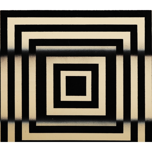 19 - PEDRO DENTINHO (B. 1972). ABSTRACT. oil on canvas, 71cm x 71cm, framed.