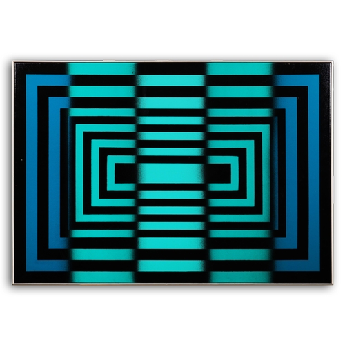 20 - PEDRO DENTINHO (B. 1972). ABSTRACT. oil on canvas, 71cm x 101cm, framed.