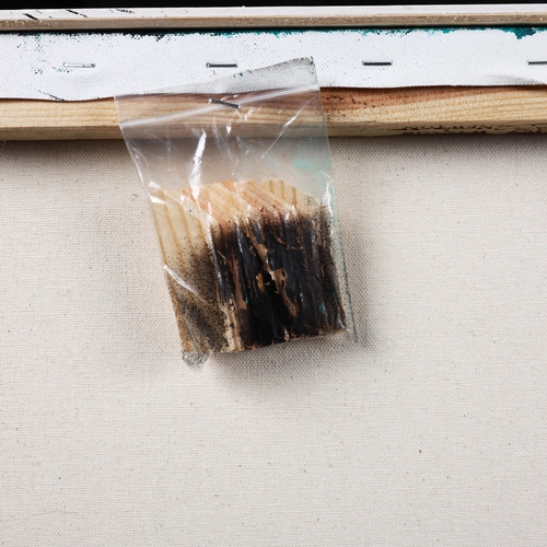 20 - PEDRO DENTINHO (B. 1972). ABSTRACT. oil on canvas, 71cm x 101cm, framed.