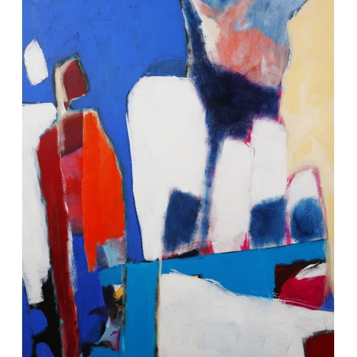 21 - RELTON MARINE (CHRISTINE RELTON & TOM MARINE). KALI STRATA II. oil on canvas, 122cm x 122cm.