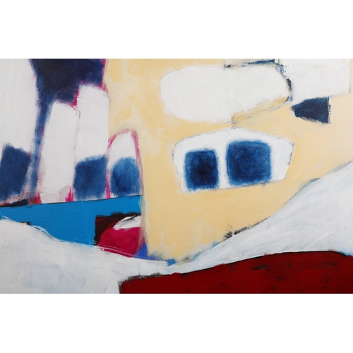 21 - RELTON MARINE (CHRISTINE RELTON & TOM MARINE). KALI STRATA II. oil on canvas, 122cm x 122cm.