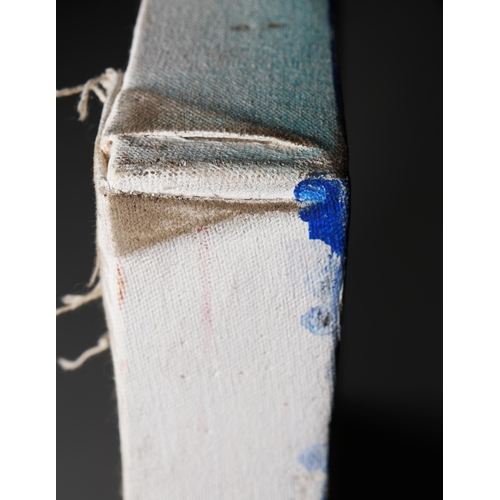 21 - RELTON MARINE (CHRISTINE RELTON & TOM MARINE). KALI STRATA II. oil on canvas, 122cm x 122cm.