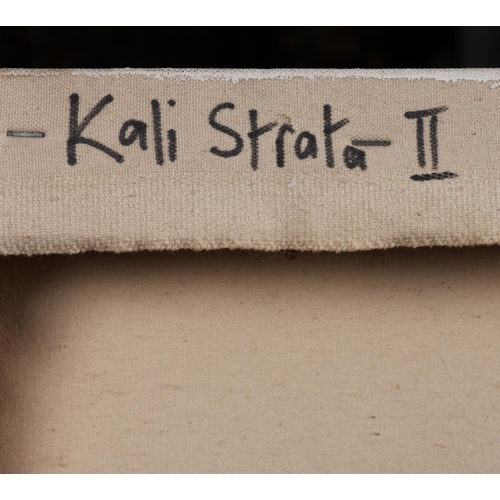 21 - RELTON MARINE (CHRISTINE RELTON & TOM MARINE). KALI STRATA II. oil on canvas, 122cm x 122cm.