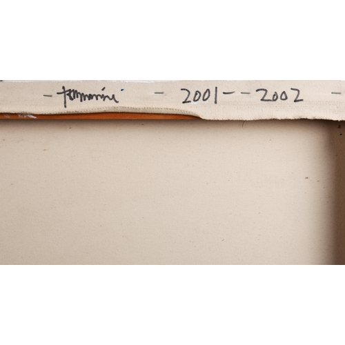 21 - RELTON MARINE (CHRISTINE RELTON & TOM MARINE). KALI STRATA II. oil on canvas, 122cm x 122cm.