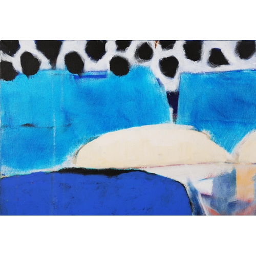 21 - RELTON MARINE (CHRISTINE RELTON & TOM MARINE). KALI STRATA II. oil on canvas, 122cm x 122cm.