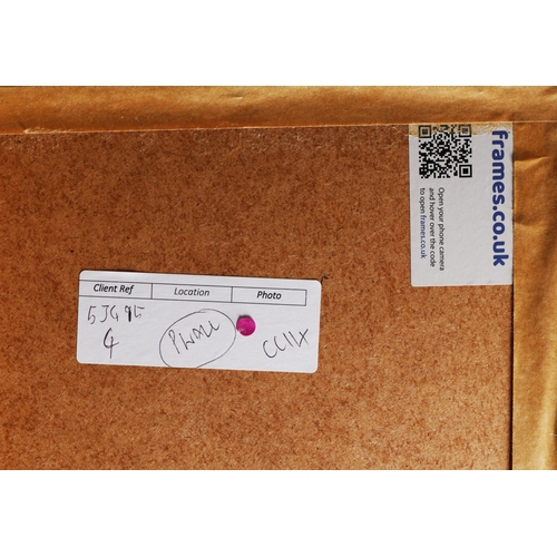 22 - JANS VAN CLEVE (20TH CENTURY). CIRCLES. oil on canvas, 92.5 x 122.5cm, framed.