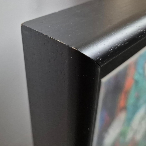 25 - JENNIFER MACKENZIE. STILL LIFE WITH ROSES. oil on canvas, 66cm x 66cm, framed.