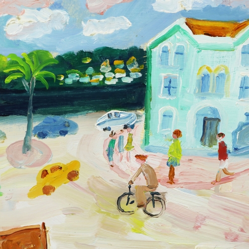 29 - ALAN FURNEAUX (BRITISH B.1953). SEASIDE LANDSCAPE. oil on canvas, 32.5cm x 42.5cm, framed.