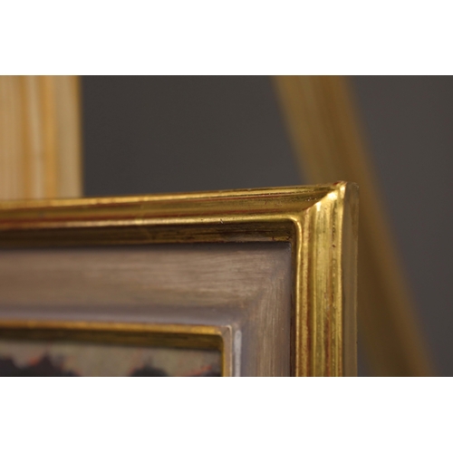 3 - KEN HOWARD (1932-2022). SKATERS. oil on panel, 16cm x 22cm, framed.