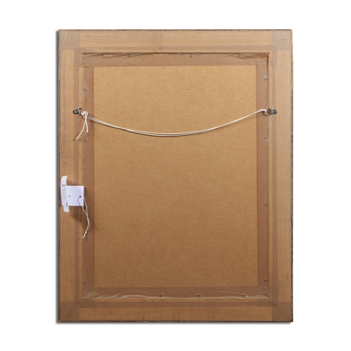 32 - JEAN-PIERRE KUNZLER (SWISS B. 1967). PORTRAIT STUDY. oil on board, 74cm x 58cm, framed.