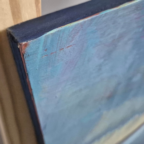 40 - CATHARINE SOMERVILLE (CANADA/UK). SUMMER HILLS. Oil on Panel, 40cms x 40cms, Signed and inscribed ve... 