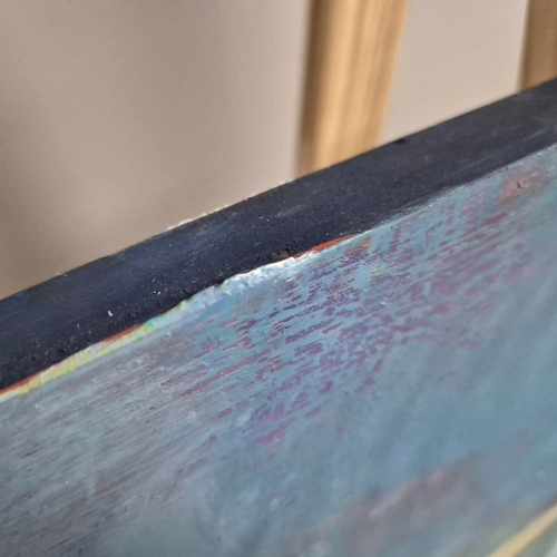 40 - CATHARINE SOMERVILLE (CANADA/UK). SUMMER HILLS. Oil on Panel, 40cms x 40cms, Signed and inscribed ve... 