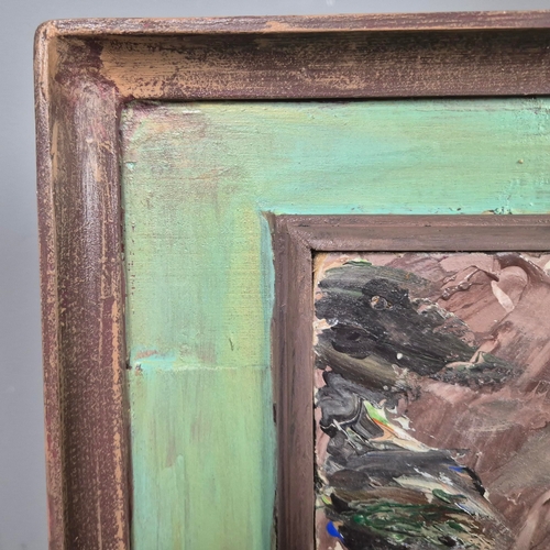 42 - KEN DAVIS. A SPRING IN AMAN. acrylic on board, 73cm x 96cm, framed.