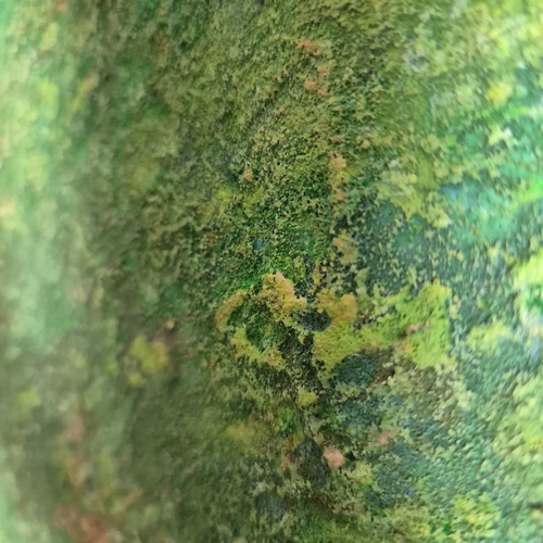 44 - KEN DAVIS. TRADITIONAL FELUCCAS NEAR ASWAN. acrylic on canvas, 102cm x 102cm, framed.